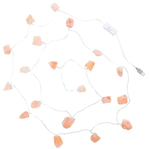 Operitacx LED Lámpara de Sal USB con Luces LED Decorativa para Dormitorio Salón Bar y Fiesta Diseño Duradero y Fácil de Usar con Cargador USB