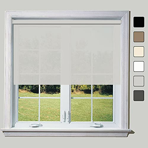 Grey Daylight Dim-Out (non blackout) Roller Blind (6ft (183cm))