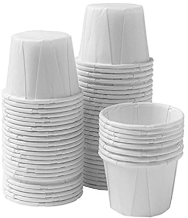 Vakly Disposable Paper Souffle Cups 3/4 oz [Pack of 1000] – Small Cups for Medication, Pills, Tasting, Condiments, Food & Dessert Serving