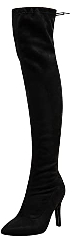 Stivali Alti Marroni Alta Allacciare Tela Stivali Stivali Estivi Donna Morbidi Bassi Stivali di Gomma Stivali con Tacco Traforati Espadrillas Donna Zeppa Lacci Sandali Donna Eleganti d-Nero 37