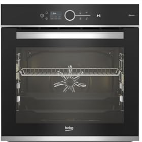 Beko BBIM13500XPSW bPRO 700 - Forno da incasso, 71 l, display TFT da 2,4, termometro CookSense, 15 funzioni, pirolisi, SoftClose, HomeWhiz, programmi automatici, nero/acciaio inossidabile