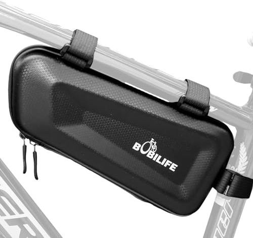 BOBILIFE Borsa per telaio bici rigida, triangolare, in EVA, impermeabile, per telaio della bici da strada, MTB