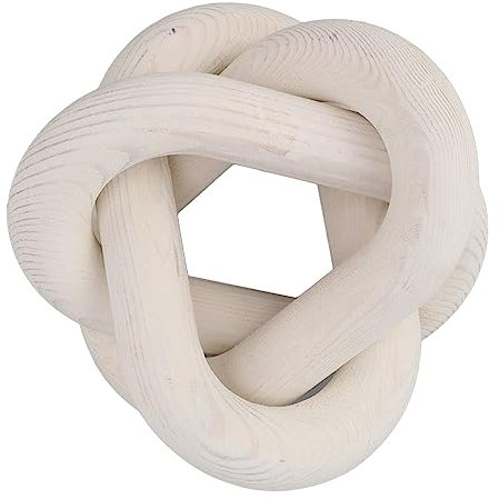 Gsycle Decorazioni con Nodi in Legno, Decorazioni per La Casa Soggiorno Decorazioni per Catene in Legno a 3 Maglie Decorazioni per Tavolini Decorazioni per La Tavola Decorazioni (Bianco)