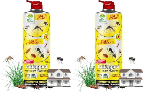 Albagarden - Insetticida Formiche E Scarafaggi Per Ambienti - Insetticida Multinsetto Contro Zanzare Mosche Vespe E Tutti Gli Insetti Volanti E Striscianti - Veleno Per Disinfestazione - Spray 500 ml