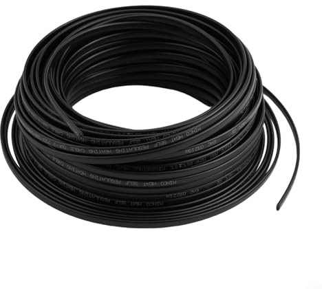Gettimore Self-Regulating Heating Cable 220V Anti-Freeze Pipe for PROTECTION System for Roof Gutters Water Pipes(50M)