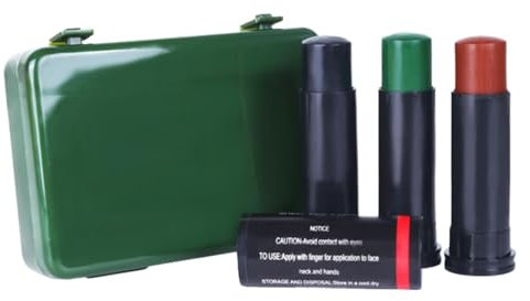 Maquillage de camouflage, huile de camouflage - Couleur camouflage de camping | Bâton de peinture pour le visage de chasse 3 couleurs, peinture de maquillage pour le corps et le visage à