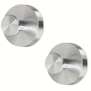 2PCS Bathroom Towel Hook Suction Cup Holder Utility Shower Hooks Hanger Towel Storage Kitchen Utensil Tea Towel Holder Stainless Steel Vacuum Suction Cup Hooks Brushed Finish