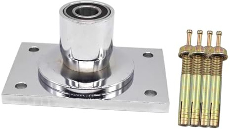 rockible Placa de Brida Fija de Acero Inoxidable para Pole Dance, Placa Perforada Estable para Pole Dance