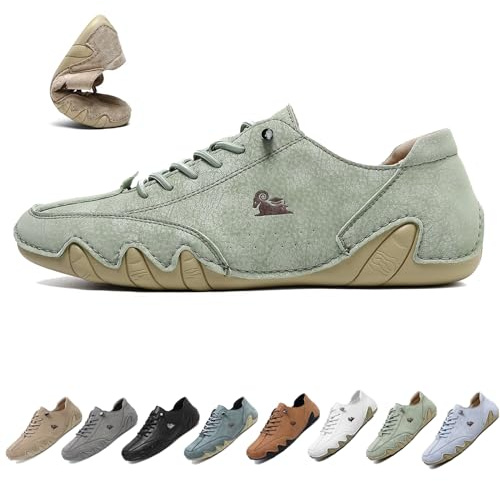 Lätta Barfotaskor för Promenad för Dam och Herr, Vogldeck - Vattentäta och Andningsbara Ortopediska Beck Shoes, Halkfria Bekväma Outdoor Unisex Casual Loafers(Light green,45 EU)