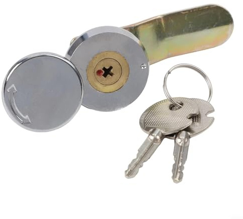 Fauhapyway Boîte de distribution de serrure de coupleur avec clé d'équipement industriel Porte ronde en alliage de zinc pour armoires électriques (D)