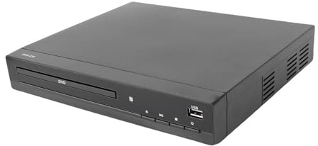 Asixxsix Lettore DVD per Smart TV, Lettore CD HDMI Multi-regione Upscaling 1080p con Porta USB, Riproduzione Multiformato MP3 per Home Theater, Include Cavi HDMI, Telecomando (EU)