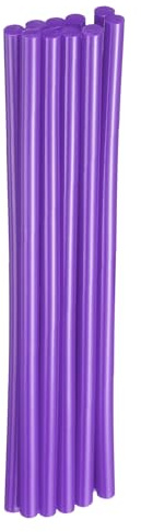 QUARKZMAN 10pcs Bacchette Di Colla A Caldo 7mm x 200mm Lunghe EVA Mini Bacchette Adesive A Fusione A Caldo Per Pistola A Colla Legno Plastica Vetro Fiori Tessuti Schiuma Viola