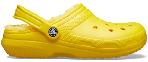 Crocs Unisex Klassieke gevoerde klomp clogs and mules shoes shoes, Lemon, 41/42 EU