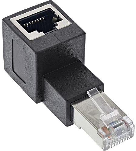 InLine® Patchkabel-Adapter Cat.6A, RJ45 Stecker/Buchse, 90° nach Oben gewinkelt