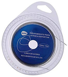 Demeras Fishing Steel Wire 7 Strands Braided Leader Stainless Steel Fishing Wire Covered with Plastic 5 Sizes(40 lbs)