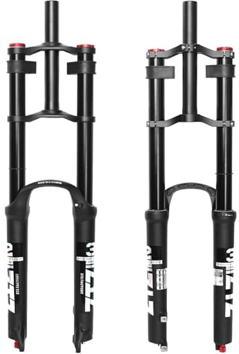 splumzer [EU Stock Bike Suspension Fork 26/27.5/29 pour VTT de Montagne DH Air Double Épaule Enfautrement Rappel Absorchon Rappel Absorsut Droite Tube Ultralight Vélo Amortisseur (Noir, 27.5 Pouces)