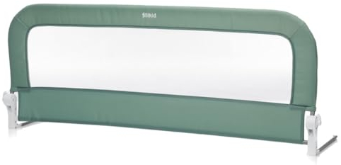 Fillikid Bettgitter für Baby 150x60 cm Exklusiv | Bettgitter klappbar | Kinder Bettgitter für Standard- & Boxspringbetten | Tragbares Bettschutzgitter 150x60 cm für Babybett, Kinderbett