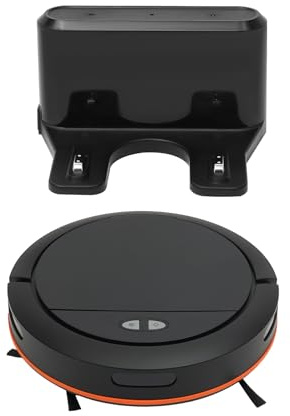 GMSLuu Robot aspirapolvere 3 in 1, robot con funzione spazzatura, aspirazione e pulizia senza fili, con controllo app, durata 120 minuti, ideale per peli di animali domestici e pavimenti duri (nero)