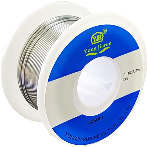 Retoo Lötzinn mit Flussmittel 50g 1mm mit Bleifreies Lot und Kolophonium Kern Sn99 Cu0,7 Löt draft zum Heimwerken und Elektrolöten Elektronik Lötdraht auf Rolle Spule Löt-Zinn Draht Lötmittel