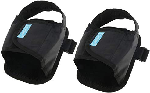 getuse 2 pedales para silla de ruedas, correa para pies, zapatos de sujeción de seguridad, color negro