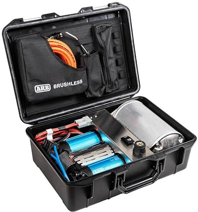 ARB CKBLTP12 12V Brushless Portable Air Compressor Premium Twin Motor On Board boasts 1.5X in Output. Ideal for Faster tire Inflating time and 4x4 Off Road Adventures - 2025 Launched