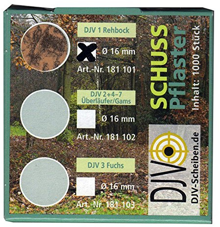 Akah DJV Lot de 1000 pansements de tir Marron 19 mm