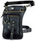 Le'aokuu Herren Echtes Leder Tasche Hüfttasche Beinbeutel Kleines Haken Tasche Messenger Bag 2141 (2141 A3 Schwarz)