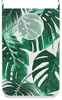 Cesto portabiancheria a forma di foglie di palma tropicale, da appendere alla porta, con ganci, per bagno, camera da letto, ripostiglio, parete, college, guardaroba, dietro le porte 20x29.5inx1 Multi