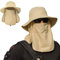 TMEOG Sombrero para el Sol Hombre Mujer Gorra Nuca Protección UV Solar con Protector de Cuello, Sombrero Pescador de Pesca Trekking Senderismo Safari Verano(Pescador_Caqui)