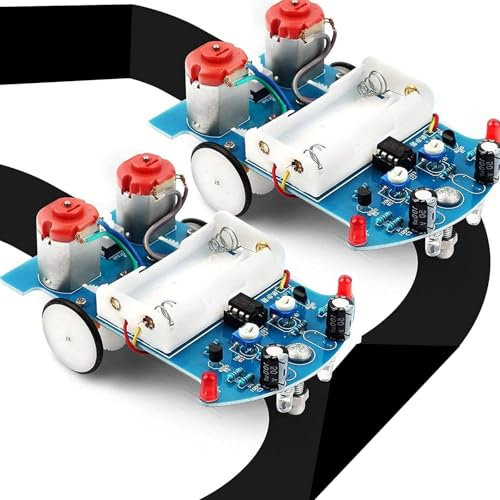 GERUI Zwei Sätze Schulbildung Praxis Löten Lernen Elektronik Kit, Smart Car Löten Projekt Kits, Linie nach Roboter DIY Elektronik Bildung Schule Wettbewerb löt bausatz
