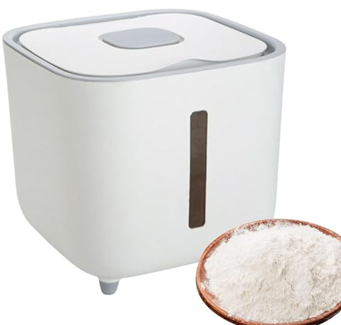 Distributore di riso sigillato Contenitore per conservare il riso da 10 kg Contenitore trasparente per la conservazione dei cereali Contenitore per alimenti per animali Distributore di cibo per