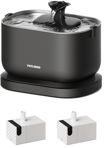 PETLIBRO Trådlös kattvattenfontän med rörelsesensor, lätt att rengöra, 23 dB ultratyst, batteridriven kattfontän 5 000 mAh, BPA-fri, kattvattendispenser, 2 pumpar