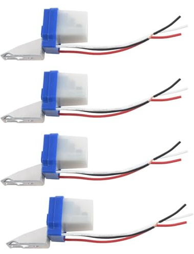 Uikdjgu 4X AC DC 12V 10A Lámpara Automática Interruptor Crepuscular Sensor de Luz Interruptor Crepuscular