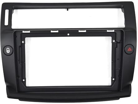 2 Din Bilradio Stereo Ljudplatta Fascia Ram För Citroën C4 För Quatre 9-tums Android-spelare Panelmonteringssats För Instrumentbräda(Black,Frame an canbus)