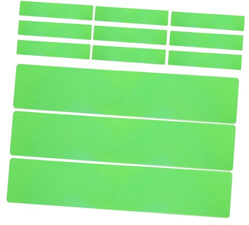 MOTHNUR 12PCS Green Flat Rectangular Court Line Markers for Outdoor Sports Anti-slip Field Marking Pads for Tennis Basketball Volleyball Badminton Training and Game Use