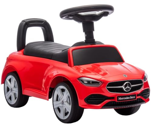 AIYAPLAY Coche Correpasillos Mercedes-Benz Clase C 65x28x39 cm Rojo