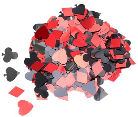 POPETPOP Confetti Decorativi in Plastica per Festa, 90g di Frammenti di Poker Colorati, Sparsi per Tavolo di Nozze, Compleanno e Decorazioni Eventi