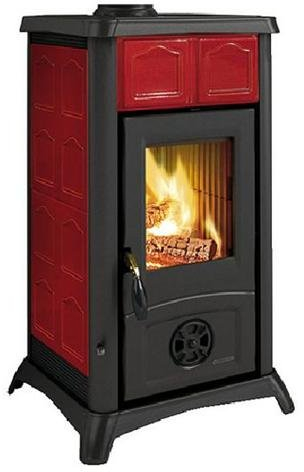 La Nordica Estufa de leña Gemma Elegance Potencia térmica nominal 6 kW Color Burdeos