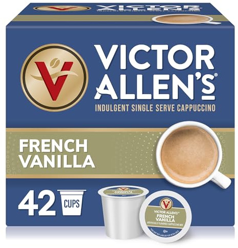 Victor Allen's Coffee French Vanilla Flavored Cappuccino Mix, 42 Count, Single Serve K-Cup Pods for Keurig K-Cup Brewers