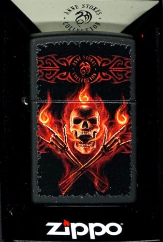 Zippo Sturmfeuerzeug - Anne Stokes, Black Matte, Color Image - Nachfüllbar - Wiederverwendbar - Windfestes Design - Geschenkbox - Made in USA