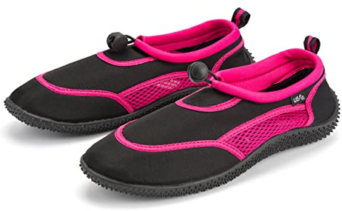 Undercover Ladies Toggle Aqua Shoes FWR1128 Black/Pink Size 4