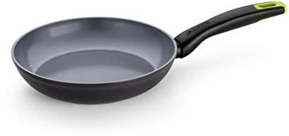MONIX Eco Nature Sartén 26 cm, aluminio forjado reciclado, cerámica antiadherente reforzada, apta para todo tipo de cocina e inducción