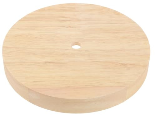 UKCOCO Lampada Da Tavolo Base Legno Rotonda Supporto Per Illuminazione Base Stabilizzante Per Lampade e Vetrine Design Versatile Per Eventi e Decorazioni Ømm