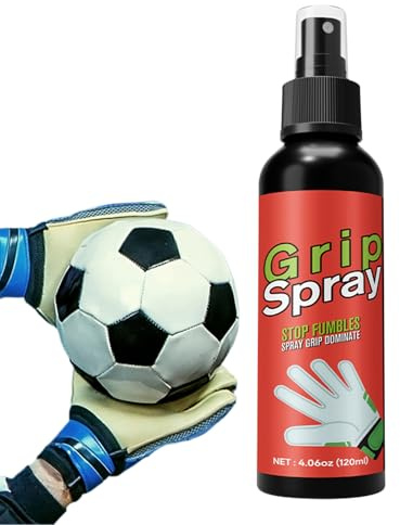 Generisch Sticky Spray for Football Gloves, Non-Slip Grip Strengthener, 120 ml, Washable, Sweat-Resistant Adhesive Spray for Ball Catching, Winter, Wet Weather, Indoor Courts, Competitions