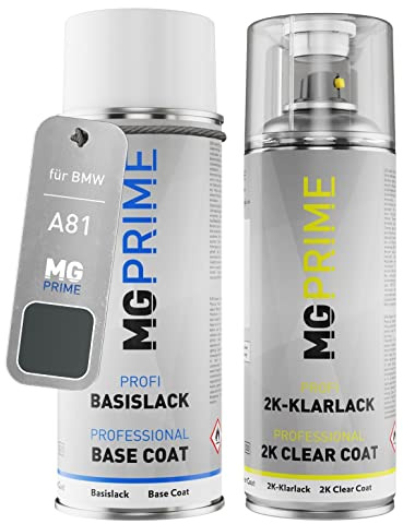 MG PRIME Billack sprayburk för BMW A81 Tasman Metallic + 2K-klarlack