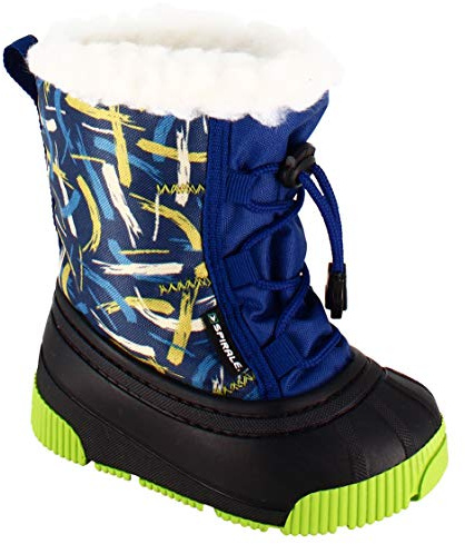 Spirale Lala Bottes de Neige pour Enfants, Bottes d'hiver pour Bébé, Doublure en Polaire avec Mousse, Bleu, 22/23 EU