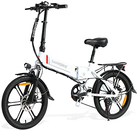 SAMEBIKE 20LVXD30-II Electric Bicycle for Adults 48V 10.4AH Electric Bike 250W 20 Inch Folding Ebike Electric City Commuter Bicycle SHIMANO 7 Speeds