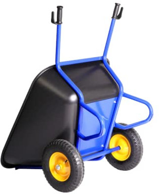 Kelberg 2-Rad Deli TIRE Hof-Schubkarre 290L Schubkarre PP Mulde und Pulverbeschichtet 400-8