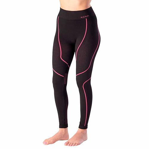 Risalti Collant Thermique Merino Tech - Collant Polaire Femme Extensibles, sous-vêtement Thermique sans Coutures - Made in Italy
