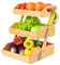 HDCORBETTS Bambus-Obstkorb 3-stöckiger Abnehmbarer Obstständer Servierkorb Obstschale und Snack-Ausstellungsständer perfekt für Obst Gemüse Snacks Haushaltswaren und mehr Bambus